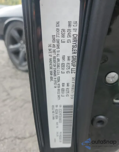 2014 Dodge Challenger R/T z USA, uszkodzony, nr VIN 2C3CDYBT3EH302333